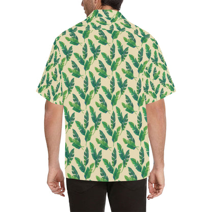 Banana Leaf Pattern Print Design 01 Men's Hawaiian Shirt