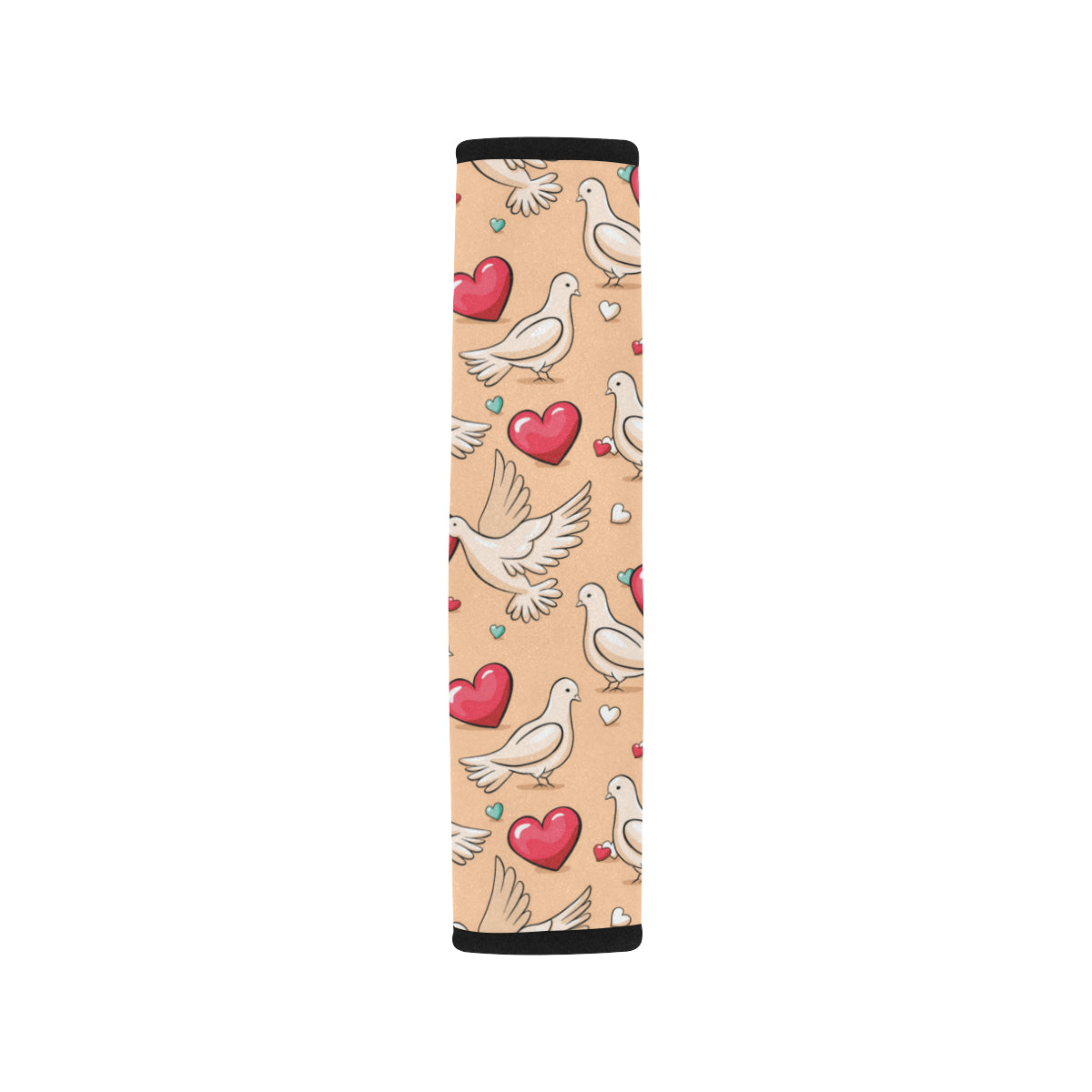 Pigeon Heart Pattern Print Design 04 Car Seat Belt Cover