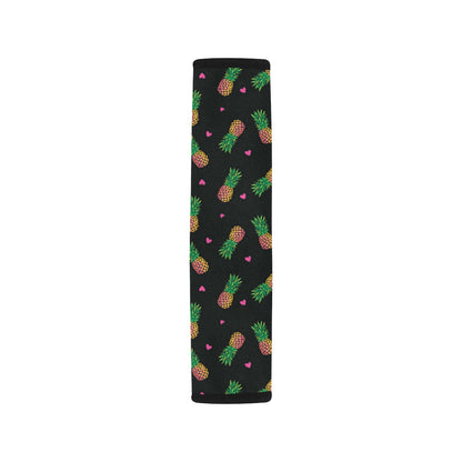 Neon Pineapple Pattern Print Design A04 Car Seat Belt Cover