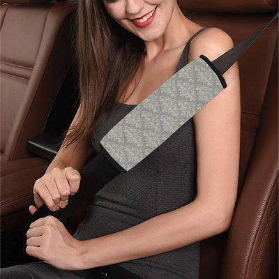 Damask Grey Elegant Print Pattern Car Seat Belt Cover