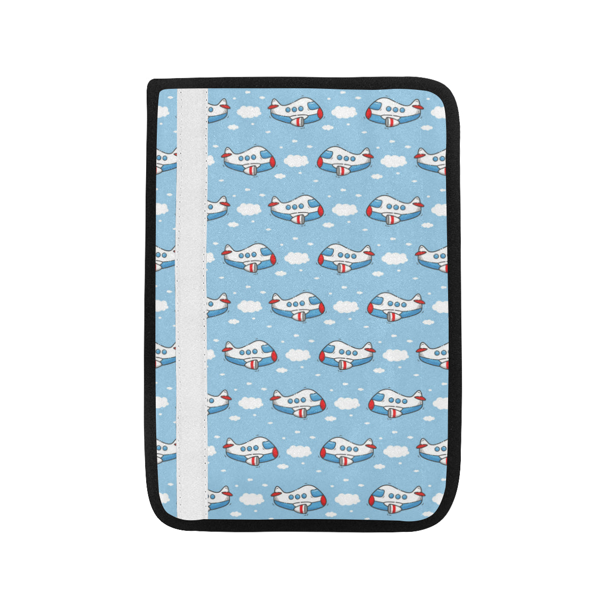 Airplane Cartoon Pattern Print Design 07 Car Seat Belt Cover