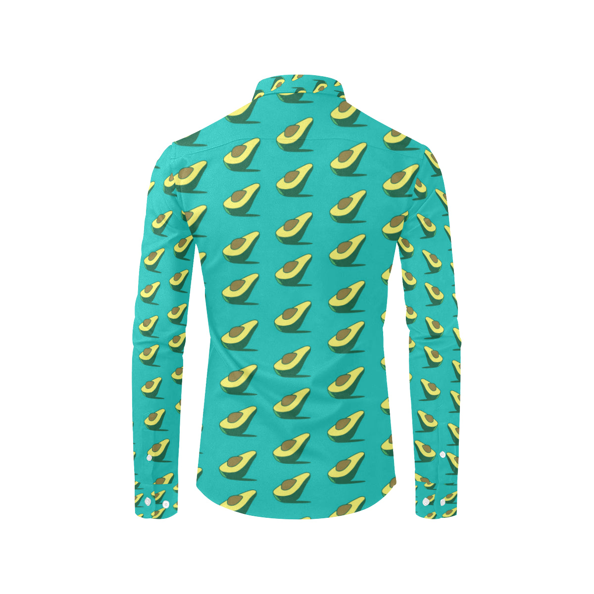 Avocado Pattern Print Design 03 Men's Long Sleeve Shirt