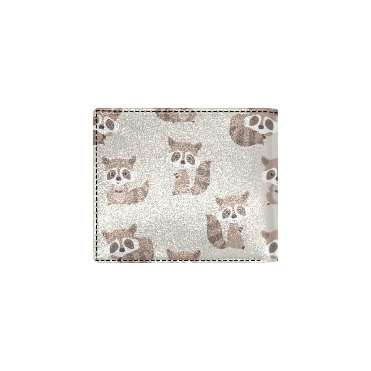 Raccoon Pattern Print Design A05 Men's ID Card Wallet