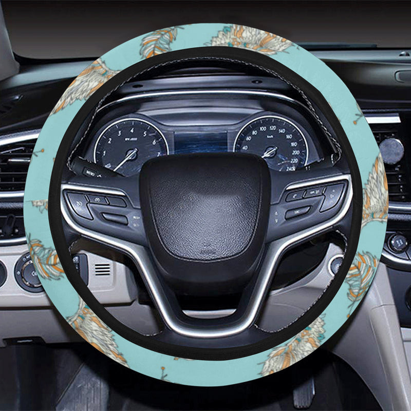 Angel Wings Pattern Print Design 03 Steering Wheel Cover with Elastic Edge