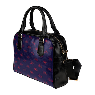 Bicycle Pattern Print Design 01 Shoulder Handbag