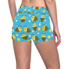 Bee Pattern Print Design BEE06 Yoga Shorts