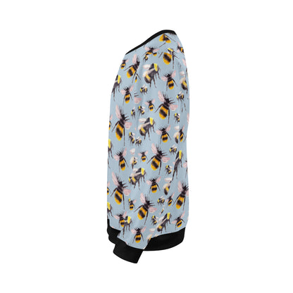 Bee Pattern Print Design BEE08 Men Long Sleeve Sweatshirt