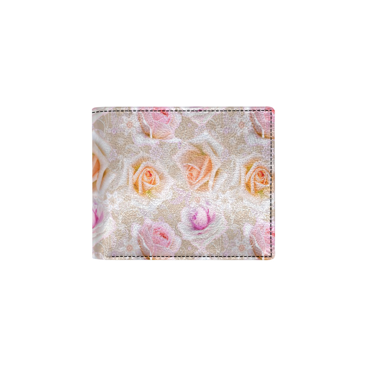 Rose Pattern Print Design RO011 Men's ID Card Wallet