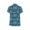 Anchor Pattern Print Design 02 Men's Short Sleeve Button Up Shirt