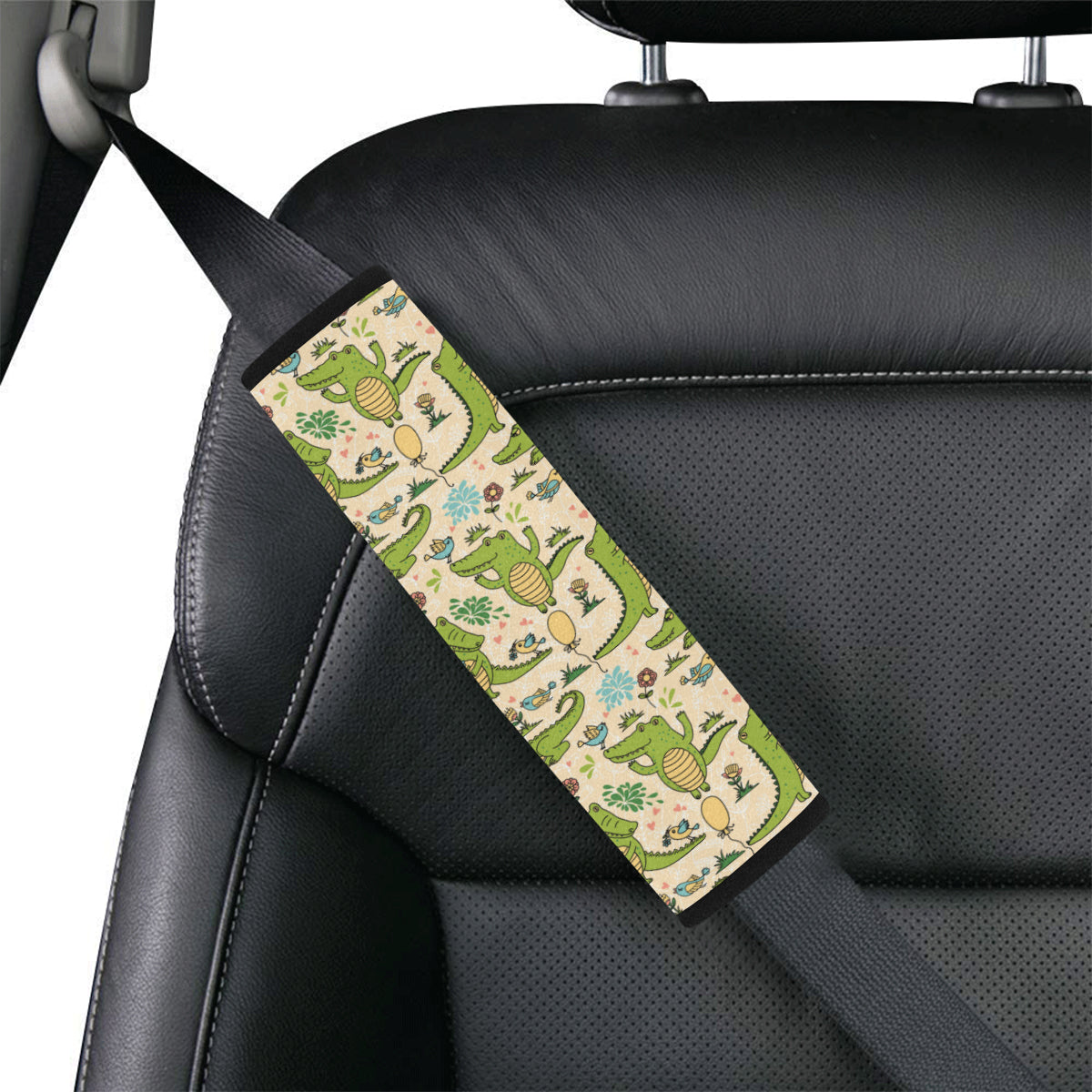 Alligator Pattern Print Design 01 Car Seat Belt Cover