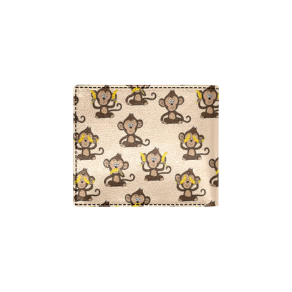 Monkey Pattern Print Design 03 Men's ID Card Wallet