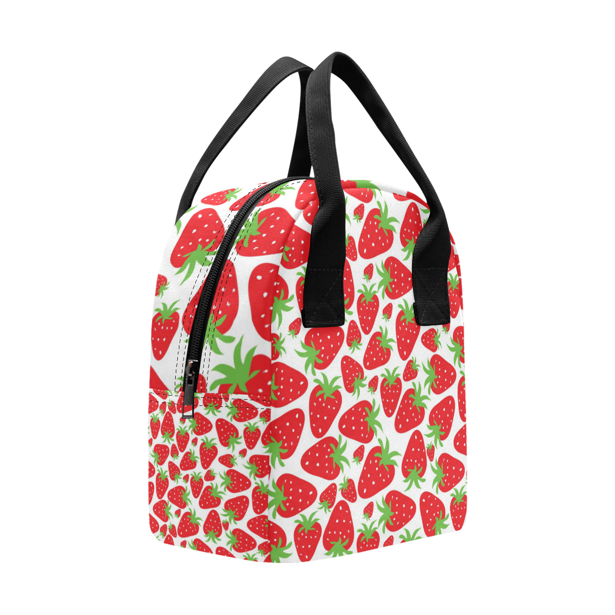 Strawberry Pattern Print Design SB01 Insulated Lunch Bag
