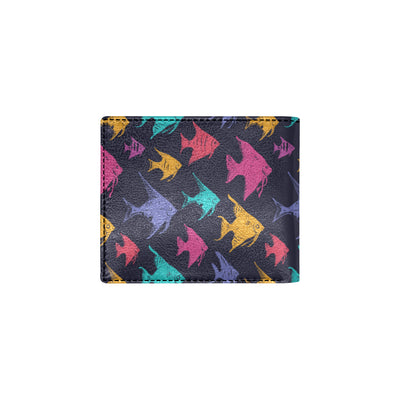 Angelfish Colorful Pattern Print Design 03 Men's ID Card Wallet