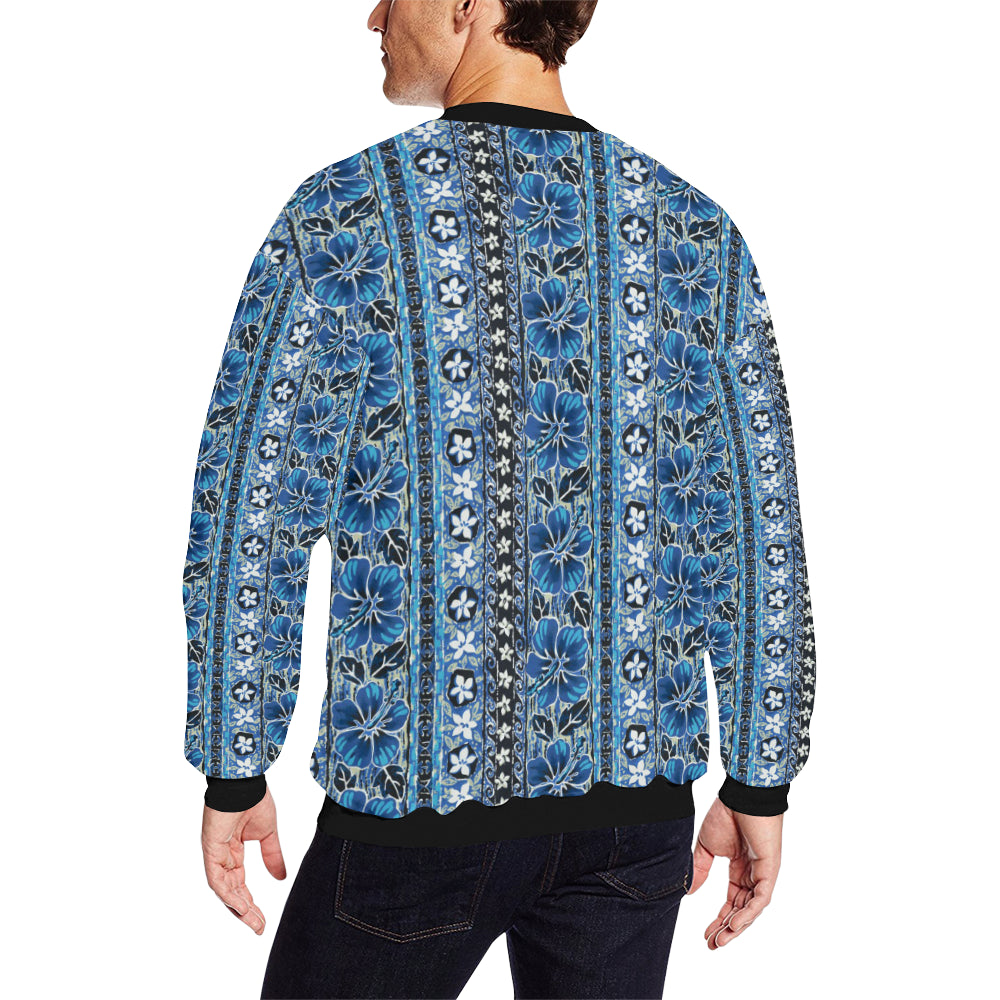 Hawaiian Themed Pattern Print Design H012 Men Long Sleeve Sweatshirt
