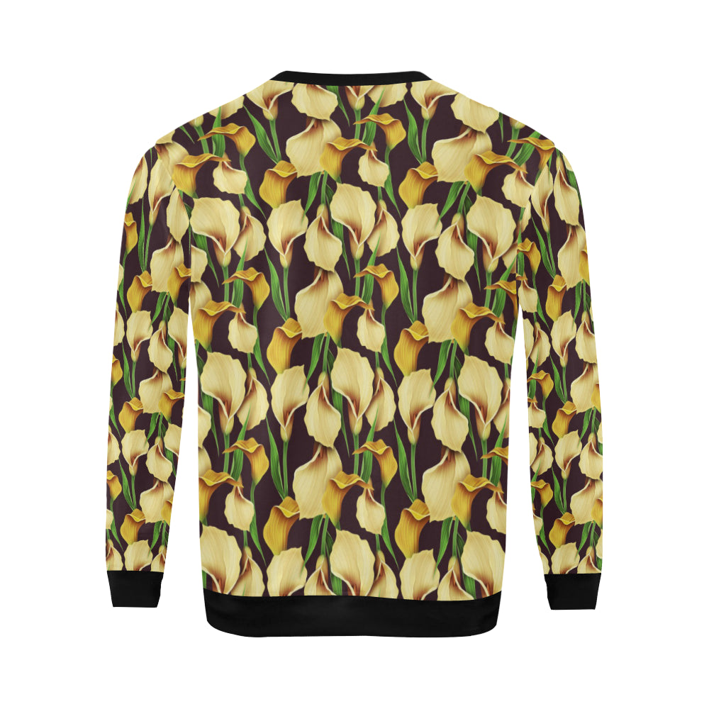 Lily Pattern Print Design LY013 Men Long Sleeve Sweatshirt