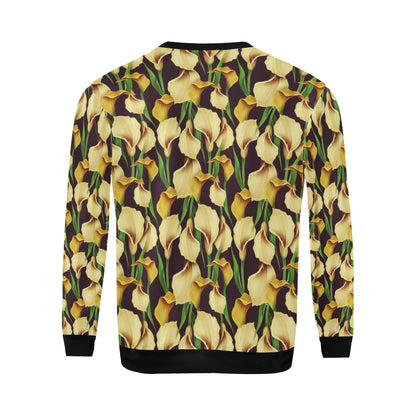 Lily Pattern Print Design LY013 Men Long Sleeve Sweatshirt