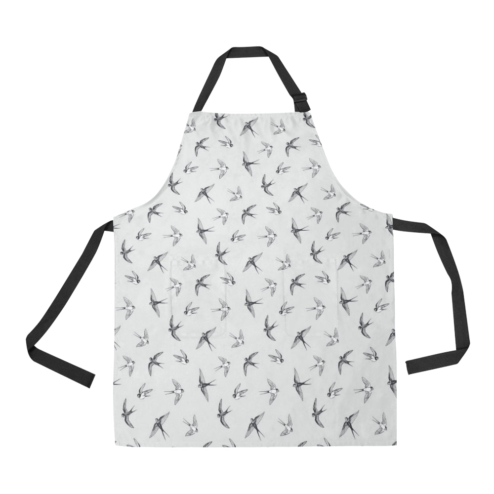 Swallow Bird Pattern Print Design 04 Apron with Pocket