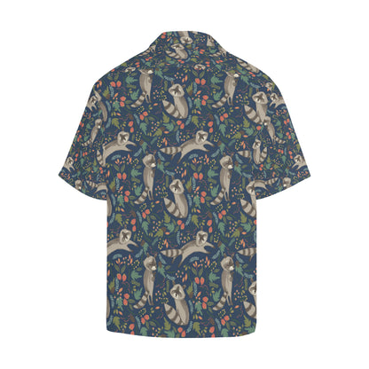 Raccoon Pattern Print Design A02 Men's Hawaiian Shirt