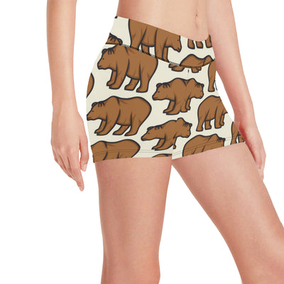 Bear Pattern Print Design BE05 Yoga Shorts