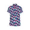 Cupcake Pattern Print Design CP04 Men's Short Sleeve Button Up Shirt