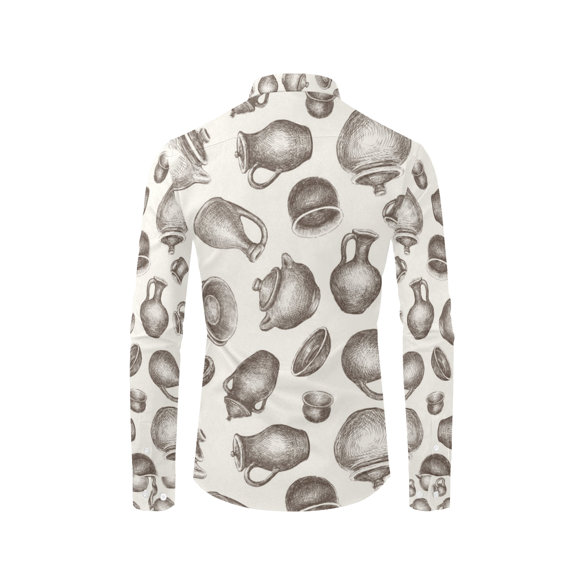 Pottery Pattern Print Design A01 Men's Long Sleeve Shirt