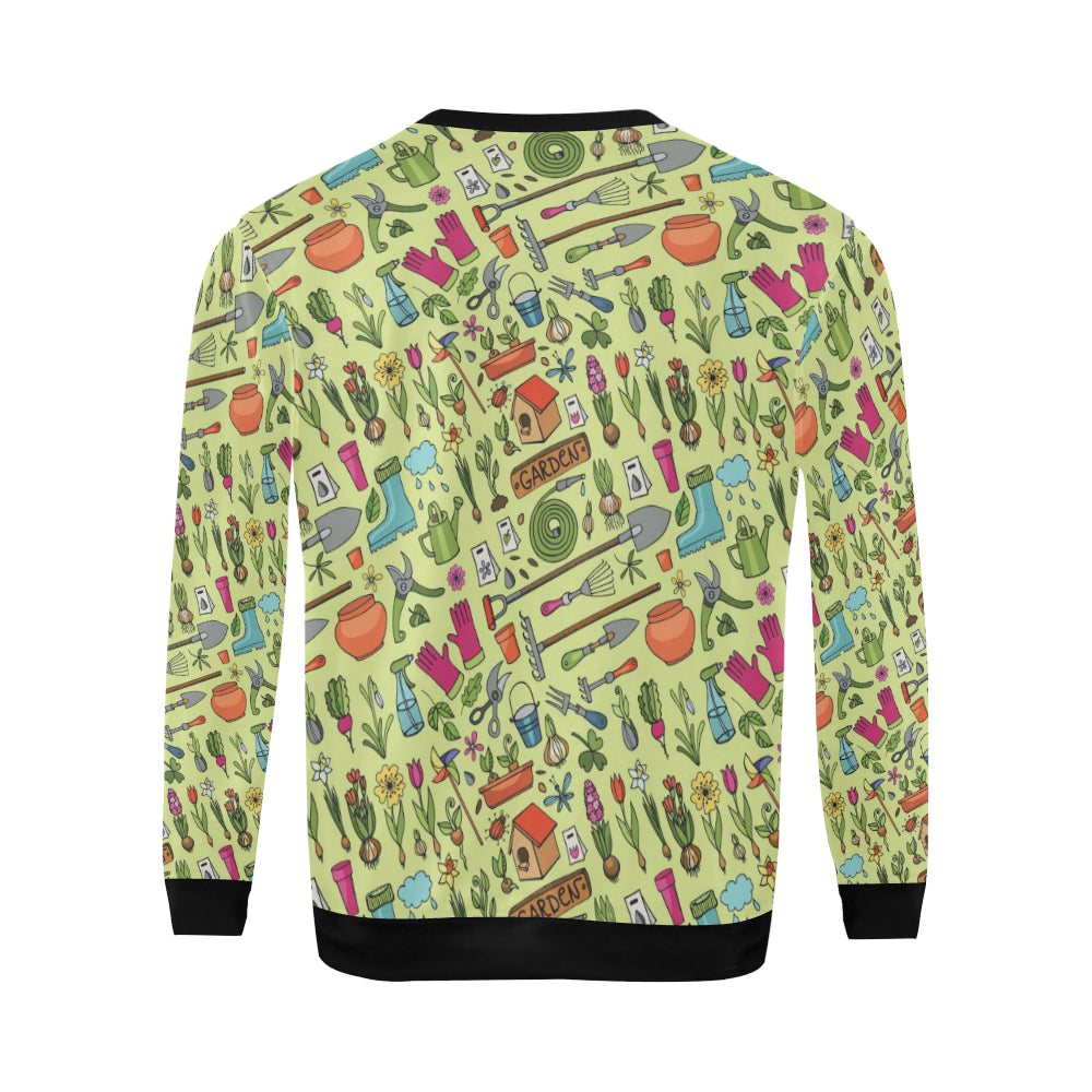 Gardening Pattern Print Design G02 Men Long Sleeve Sweatshirt