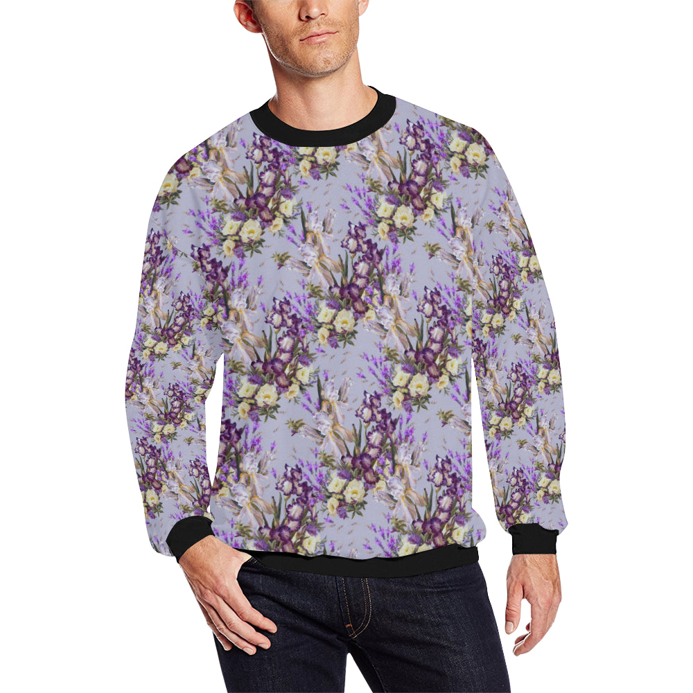 Iris Pattern Print Design IR07 Men Long Sleeve Sweatshirt