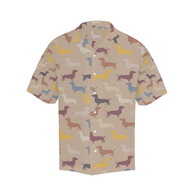 Dachshund Pattern Print Design 03 Men's Hawaiian Shirt