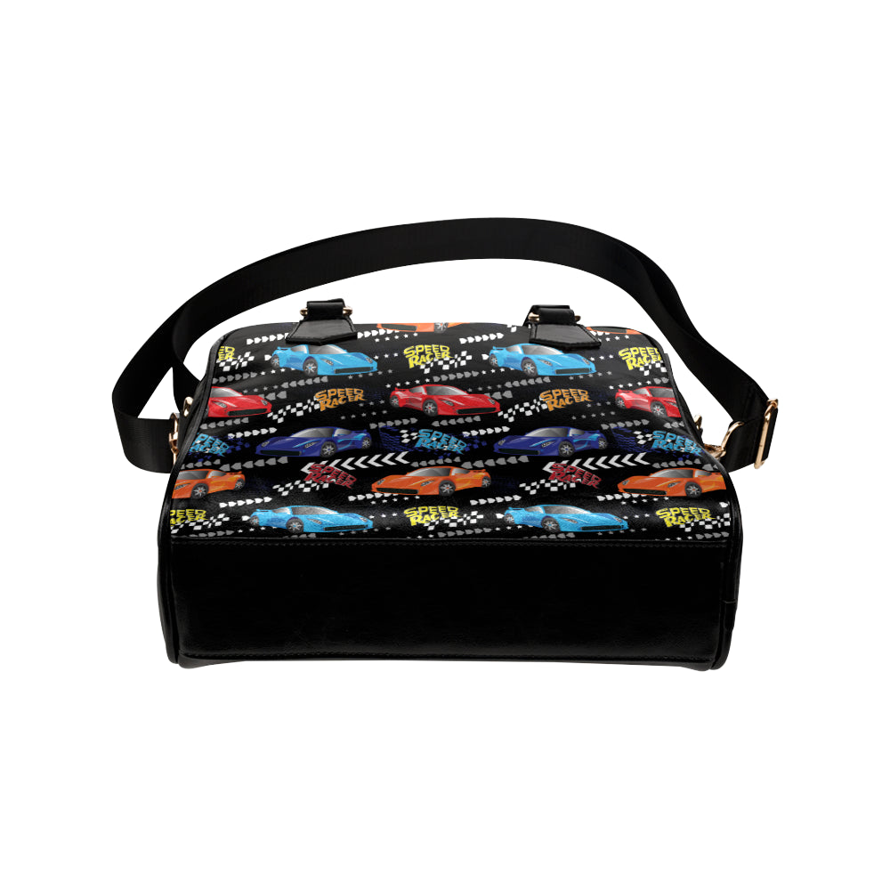 Racing Pattern Print Design A05 Shoulder Handbag