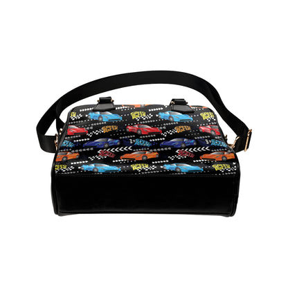 Racing Pattern Print Design A05 Shoulder Handbag