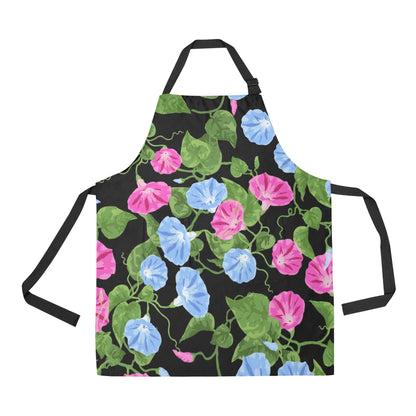 Morning Glory Pattern Print Design MG04 Apron with Pocket