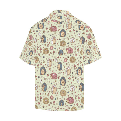 Hedgehog Cute Pattern Print Design 01 Men's Hawaiian Shirt