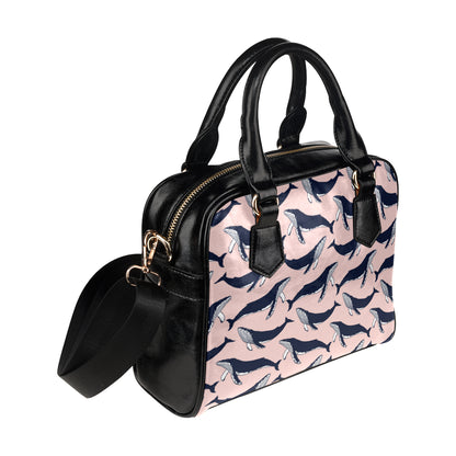 Humpback Whale Pattern Print Design 02 Shoulder Handbag