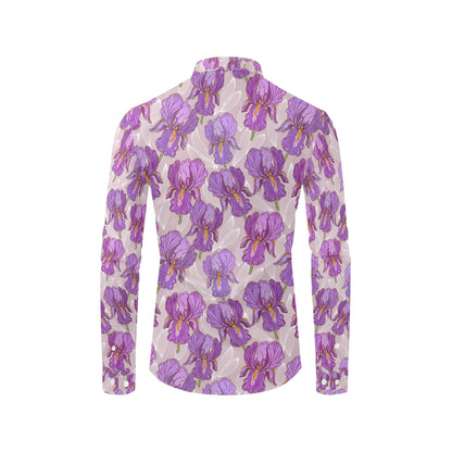 Iris Pattern Print Design IR05 Men's Long Sleeve Shirt