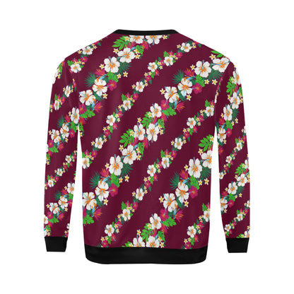 Hawaiian Themed Pattern Print Design H06 Men Long Sleeve Sweatshirt