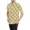 Corn Pattern Print Design 01 Men's Short Sleeve Button Up Shirt