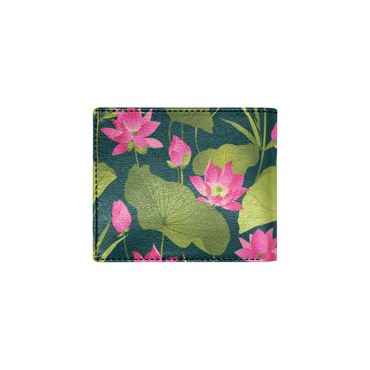 Water Lily Pattern Print Design WL09 Men's ID Card Wallet