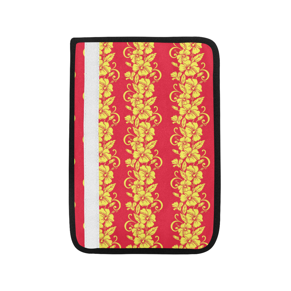 Orange Hibiscus Pattern Print Design HB018 Car Seat Belt Cover