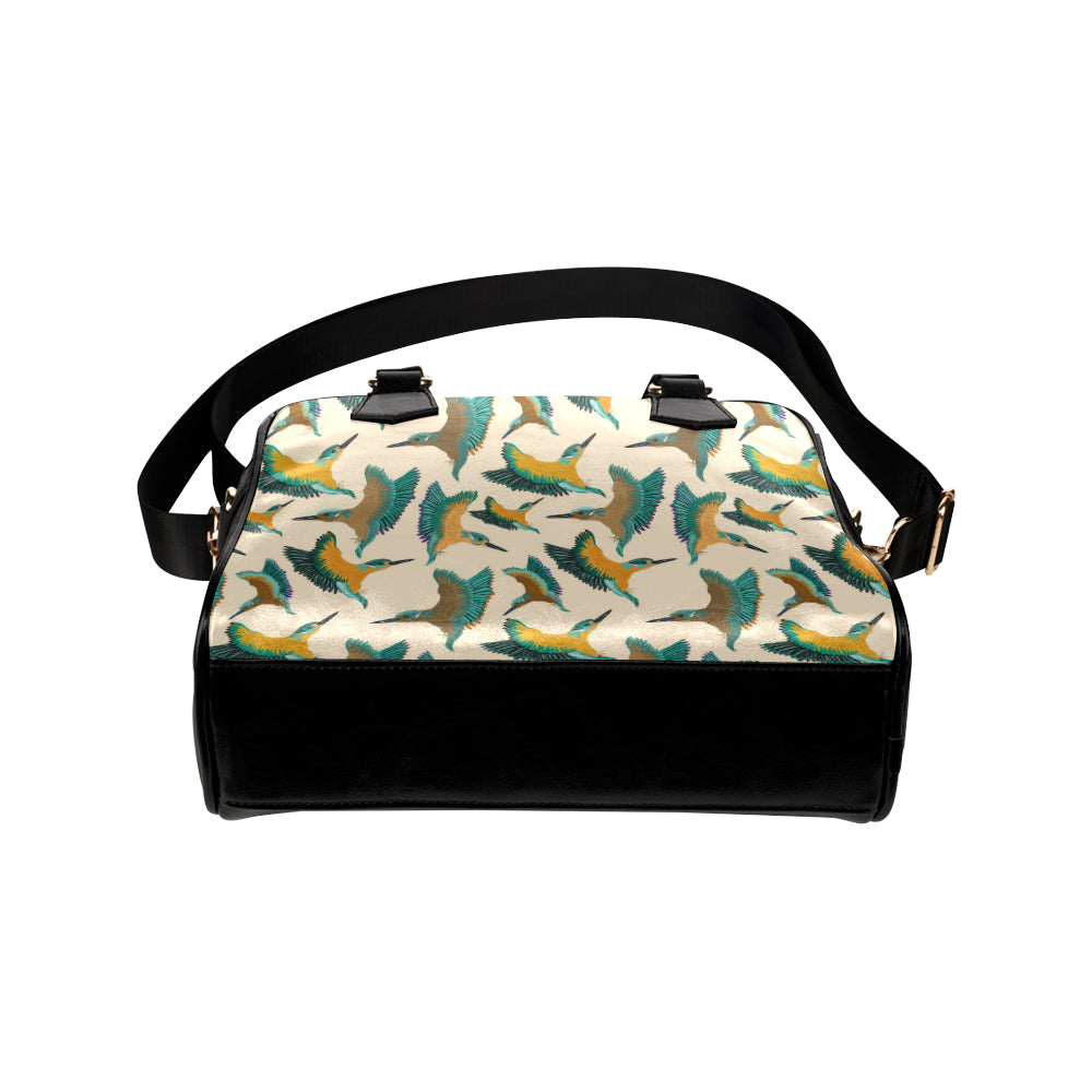 Kingfisher Pattern Print Design 02 Shoulder Handbag