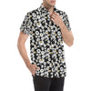 Daisy Pattern Print Design 02 Men's Short Sleeve Button Up Shirt