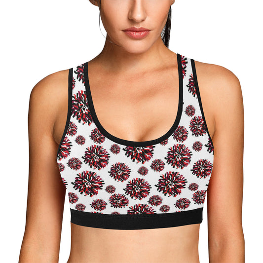 Cheerleader Pattern Print Design 01 Sports Bra