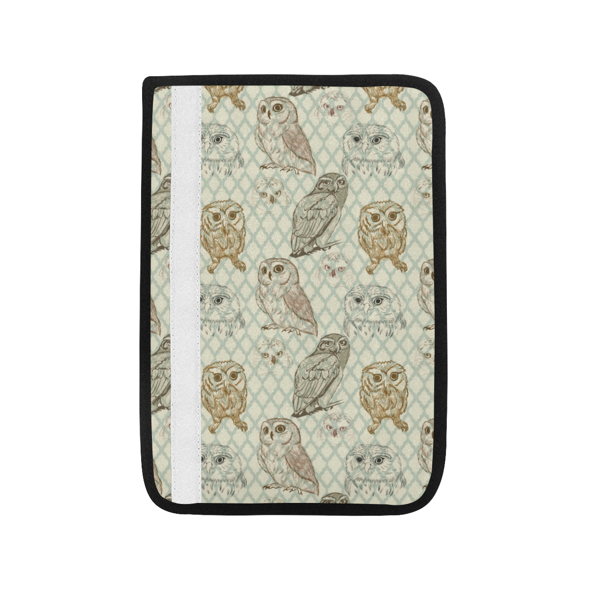 Owl Pattern Print Design A03 Car Seat Belt Cover