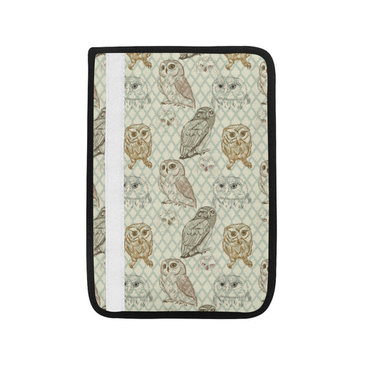 Owl Pattern Print Design A03 Car Seat Belt Cover