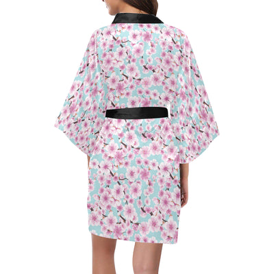 Cherry Blossom Pattern Print Design 01 Women's Short Kimono