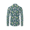 Llama with Cactus Design Print Men's Long Sleeve Shirt