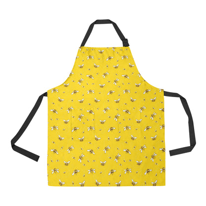 Bee Pattern Print Design 05 Apron with Pocket