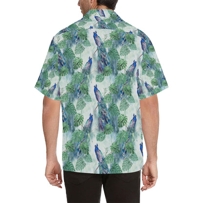Peacock Pattern Print Design A02 Men's Hawaiian Shirt