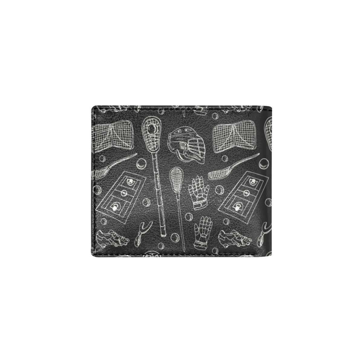 Lacrosse Pattern Print Design 01 Men's ID Card Wallet