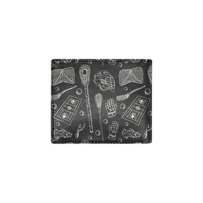Lacrosse Pattern Print Design 01 Men's ID Card Wallet