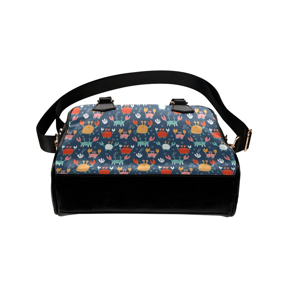 Crab Pattern Print Design 05 Shoulder Handbag